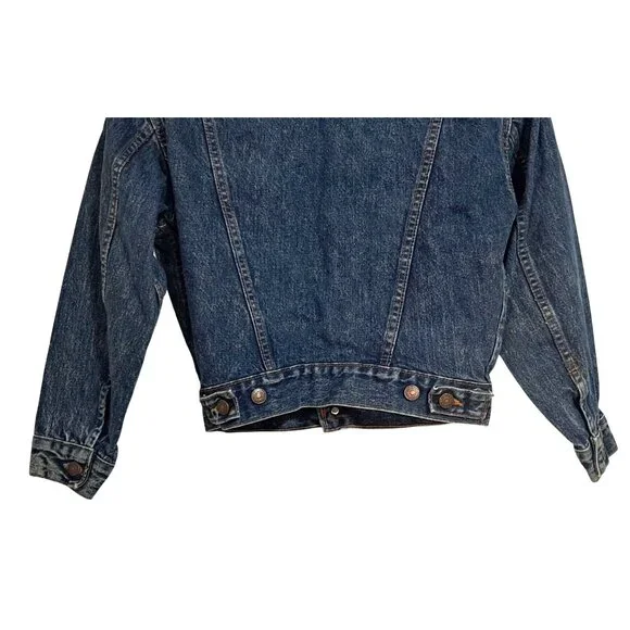 Vintage 1980s Levis Type III Trucker Jacket Kids M USA Womens XS/S Cropped - Picture 9 of 9